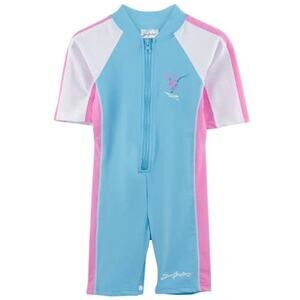 SunBusters Girls 4/5 Sunsuit Short Sleeve UPF 50+ Blue Mallow NWT